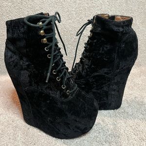 JEFFREY CAMPBELL Velvet Wedge